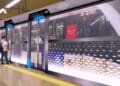 Metro de Madrid Línea 6 cerrado por obras con puertas de seguridad en andén.