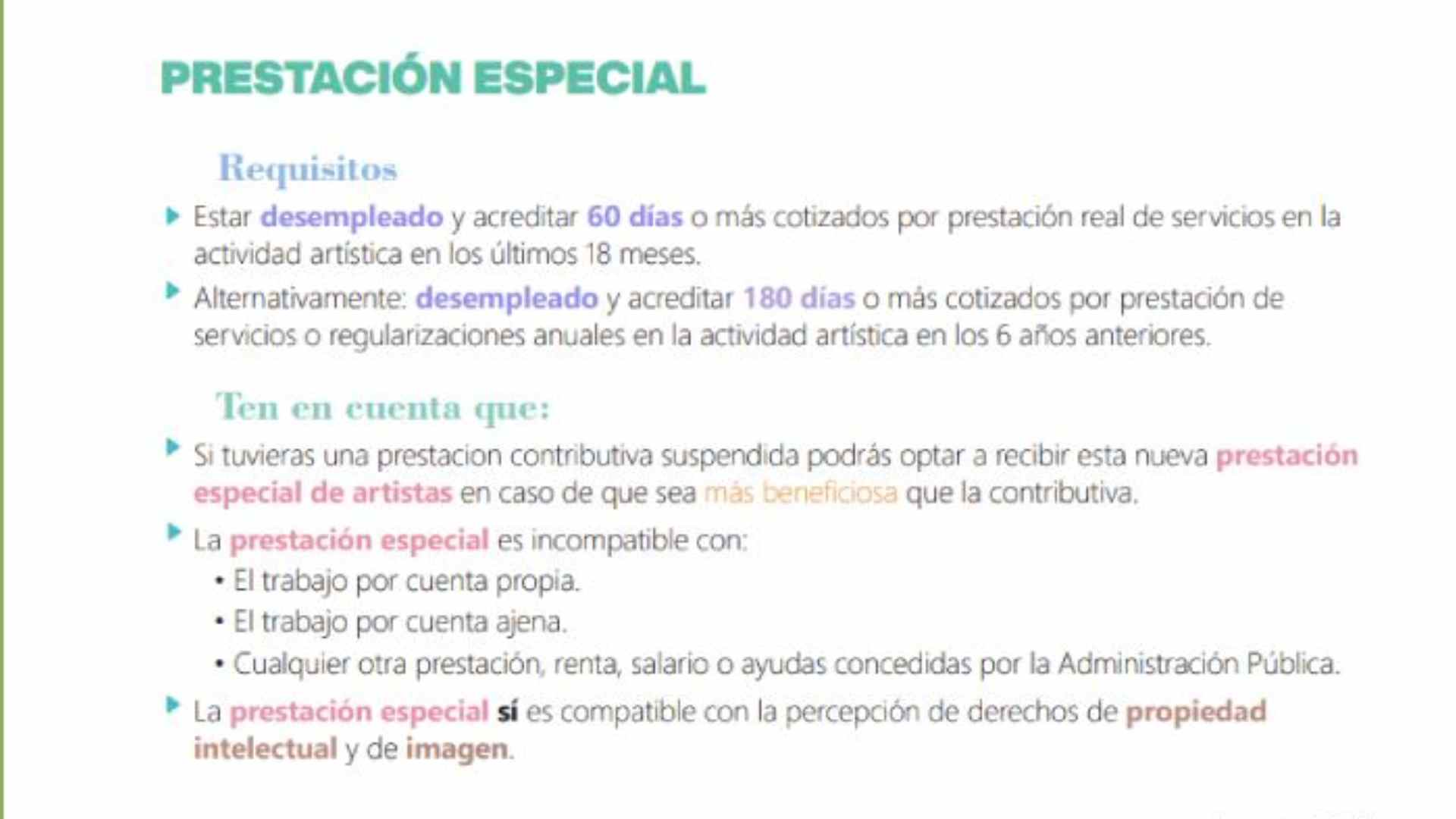 Requisitos para pedir la ayuda especial del SEPE para artistas desempleados.