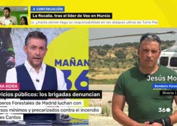 Bombero forestal Jesús Molina denuncia sueldos de 1.300 euros y plazas sin cubrir en Madrid durante entrevista en televisión.