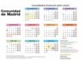 Calendario escolar Madrid 2025-2026 con inicio de clases, festivos y vacaciones.