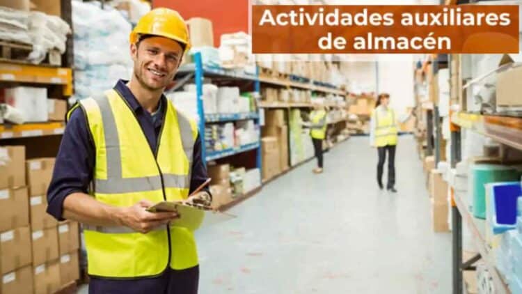 Alumno en curso gratuito de actividades de almacén para desempleados en Rivas Vaciamadrid.