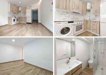 Estudio de 31 m2 en venta en Ventas Ciudad Lineal Madrid por 85.000 euros cocina salón y baño reformado.