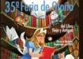 Cartel de la 35 Feria de Otoño del Libro Viejo y Antiguo en el Paseo de Recoletos Madrid 2025.