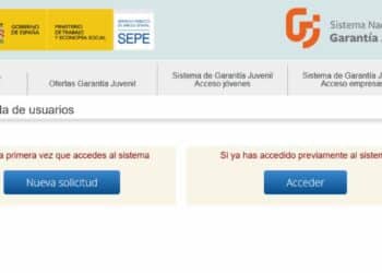 Acceso al sistema de garantía juvenil del SEPE para jóvenes desempleados.
