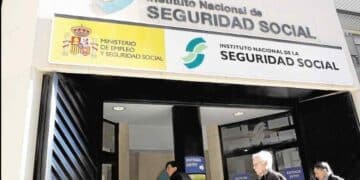 Entrada del Instituto Nacional de la Seguridad Social en España.