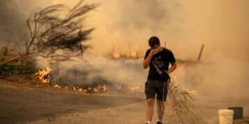 Incendio en Madrid afecta a propietarios y explotaciones con humo y llamas.