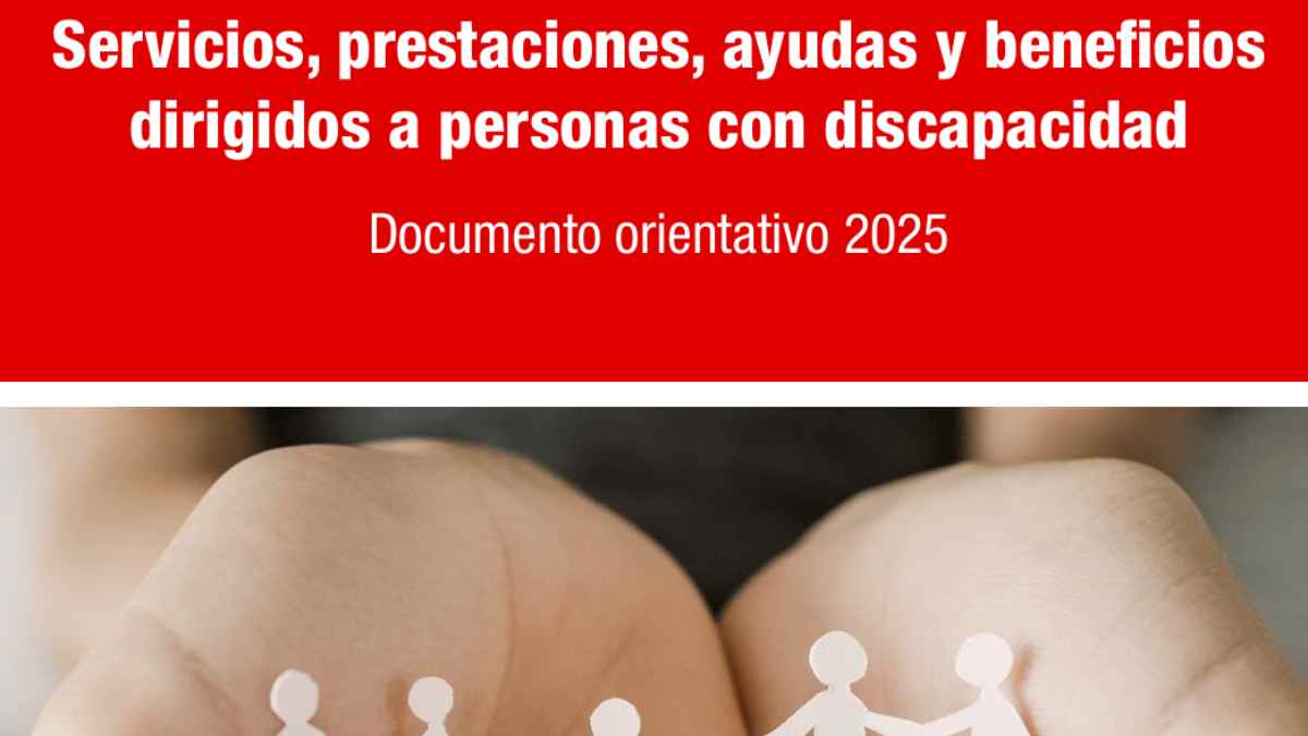 Portada de la guía 2025 de ayudas económicas y prestaciones para personas con discapacidad en la Comunidad de Madrid.