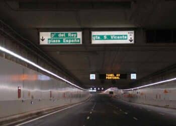 Reapertura del túnel de la avenida de Portugal y M-30 en Madrid.