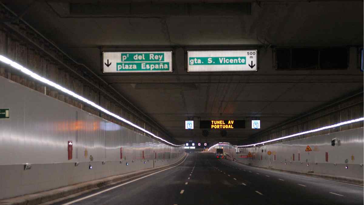 Reapertura del túnel de la avenida de Portugal y M-30 en Madrid.