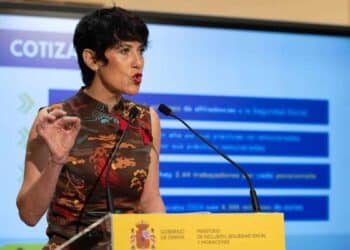 Portavoz del Ministerio de Inclusión y Seguridad Social explicando la jubilación anticipada en trabajos penosos.