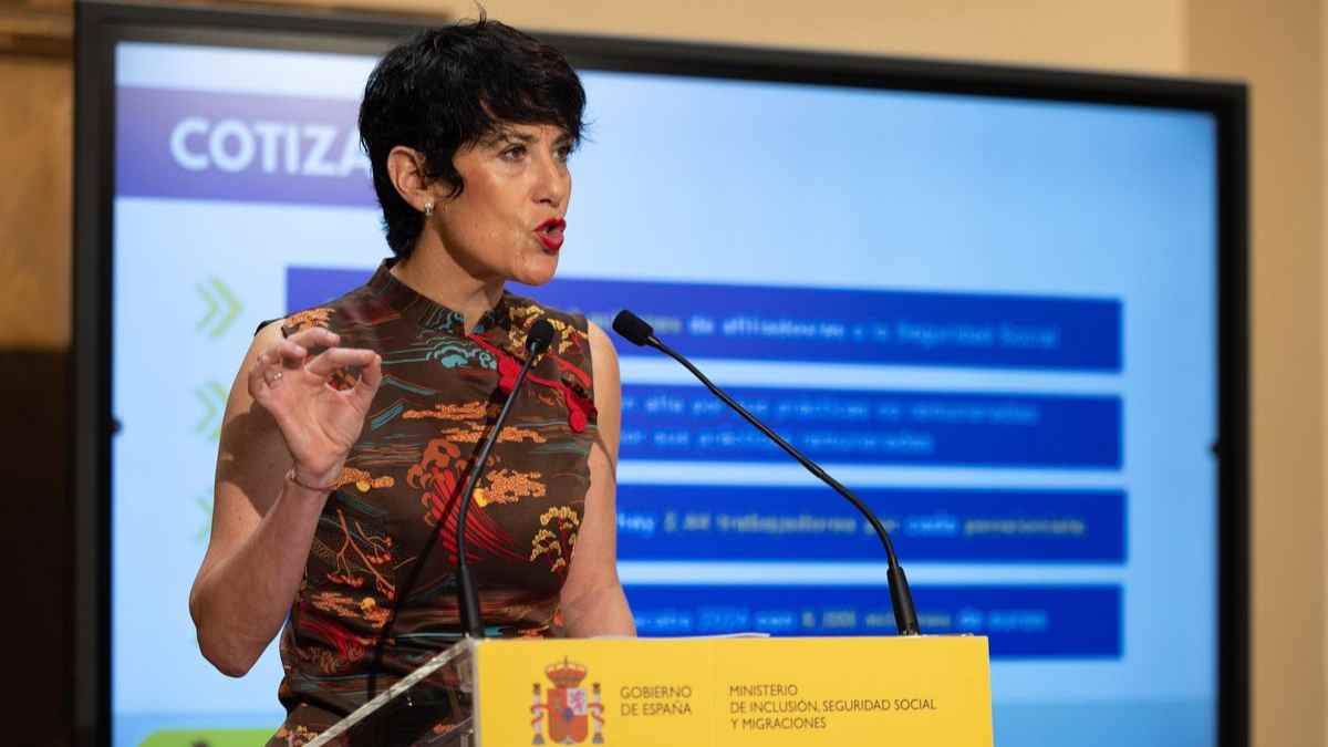 Portavoz del Ministerio de Inclusión y Seguridad Social explicando la jubilación anticipada en trabajos penosos.