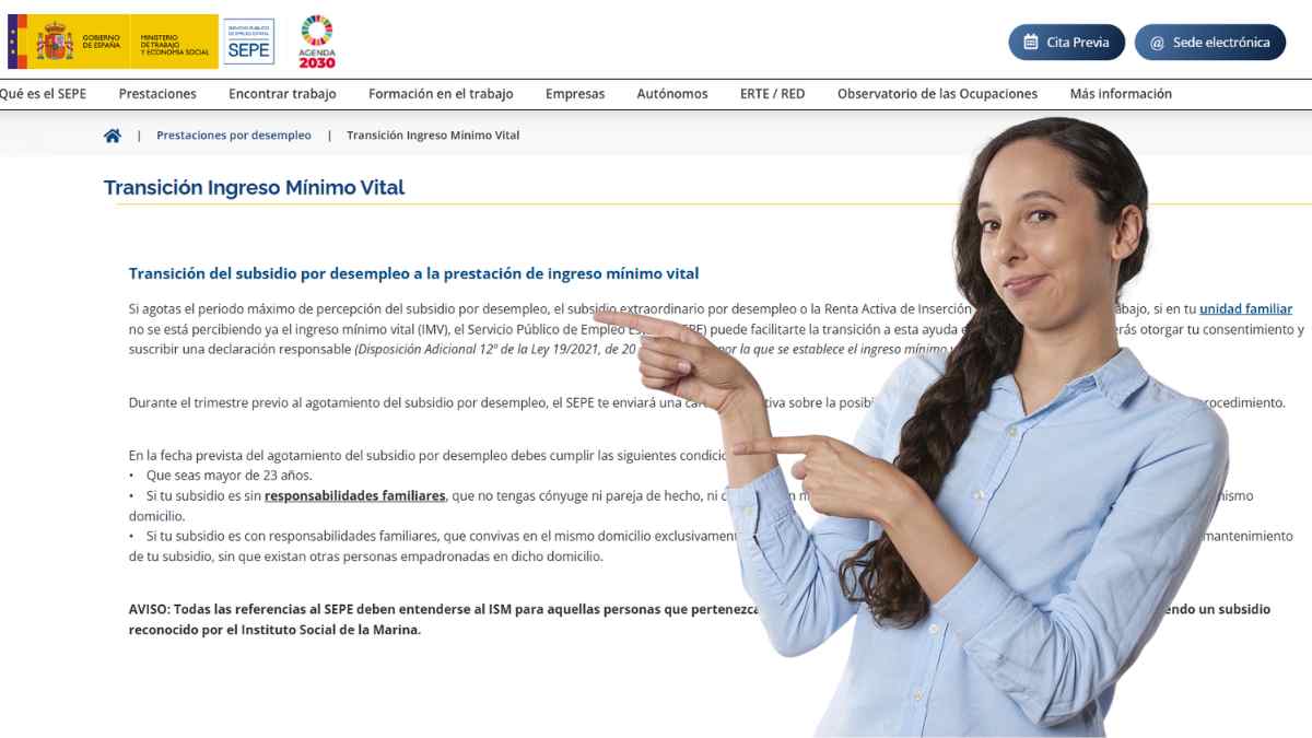SEPE transición subsidio por desempleo a Ingreso Mínimo Vital sin trámites.
