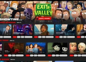Pantalla de inicio de Showrunner, la plataforma de IA de Amazon para crear y compartir series animadas personalizadas.