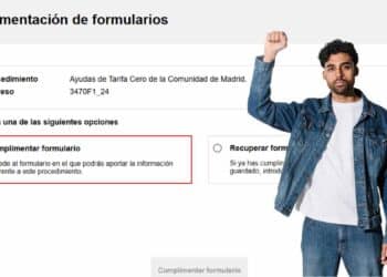 Formulario Tarifa Cero Comunidad de Madrid para nuevos autónomos.