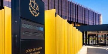 Fachada del Tribunal de Justicia de la Unión Europea TJUE en Luxemburgo.
