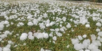 Granizada intensa en la Comunitat Valenciana durante tormenta de agosto 2025.