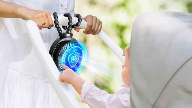 Ventilador portátil para carrito de bebé con descuento en Amazon.