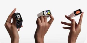 Xiaomi Smart Band 9 Active pulsera de actividad con pantalla de 1,47 pulgadas.