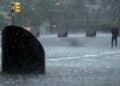 Lluvia intensa en Madrid durante la alerta amarilla de la AEMET el 29 de septiembre.