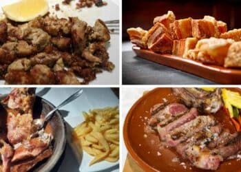 Platos típicos del Asador Las Murallas recomendado por Martín Berasategui en la A-1.