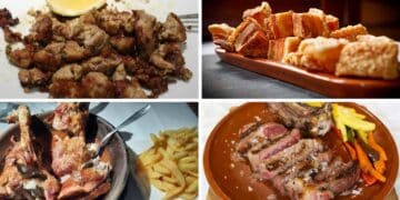 Platos típicos del Asador Las Murallas recomendado por Martín Berasategui en la A-1.