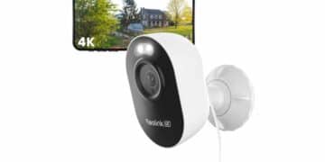 Cámara de seguridad Reolink 4K con visión nocturna y detección de movimiento inteligente en oferta.