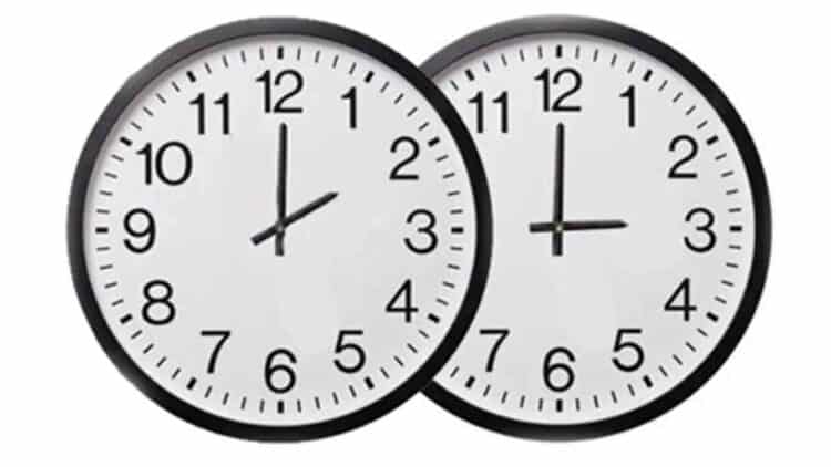 cambio de hora 2025 en España con relojes atrasados una hora