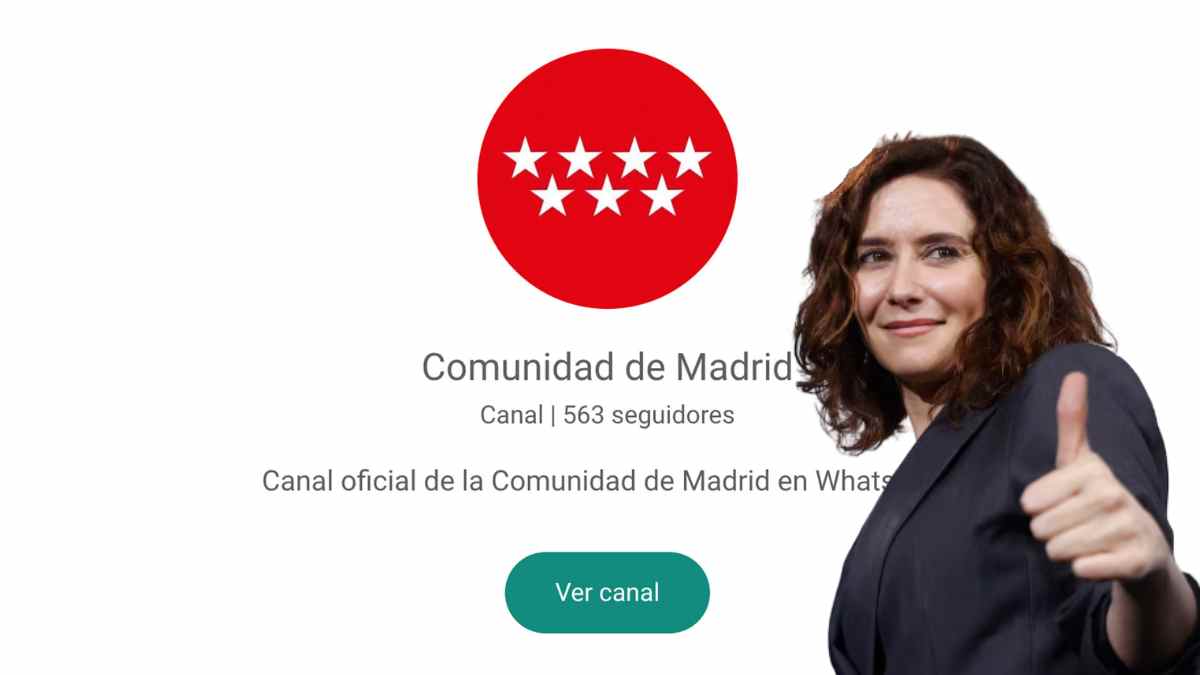 Canal oficial de WhatsApp de la Comunidad de Madrid con avisos de servicio público.