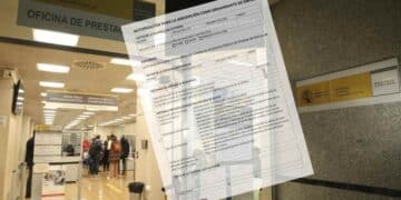 Oficina del SEPE y formulario para pedir el paro tras dimisión.