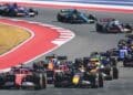 Coches de Fórmula 1 en carrera durante el Gran Premio de España 2026 en Madrid.