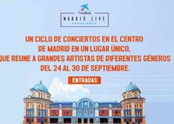 Cartel oficial del festival Madrid Live Experience 2025 en el Gran Teatro CaixaBank Príncipe Pío.