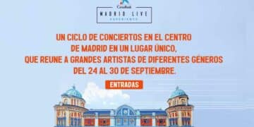 Cartel oficial del festival Madrid Live Experience 2025 en el Gran Teatro CaixaBank Príncipe Pío.