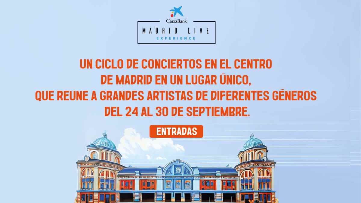 Cartel oficial del festival Madrid Live Experience 2025 en el Gran Teatro CaixaBank Príncipe Pío.