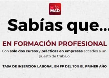 Formación Profesional Madrid inserción laboral 70 por ciento primer año.