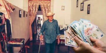 Pensionista mayor recibe complemento de 525 euros del IMSERSO para ayuda al alquiler.