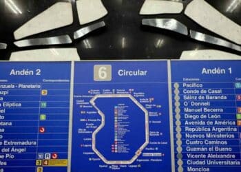 Mapa de estaciones de la Línea 6 de Metro de Madrid Circular.