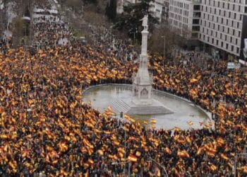 Manifestación en Madrid con calles cortadas el 6 de septiembre de 2025 en Gran Vía y centro de la ciudad.