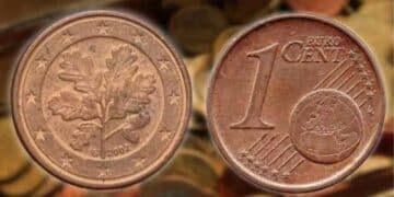 Moneda de 1 céntimo alemana de 2002 valorada en más de 1.000 euros.