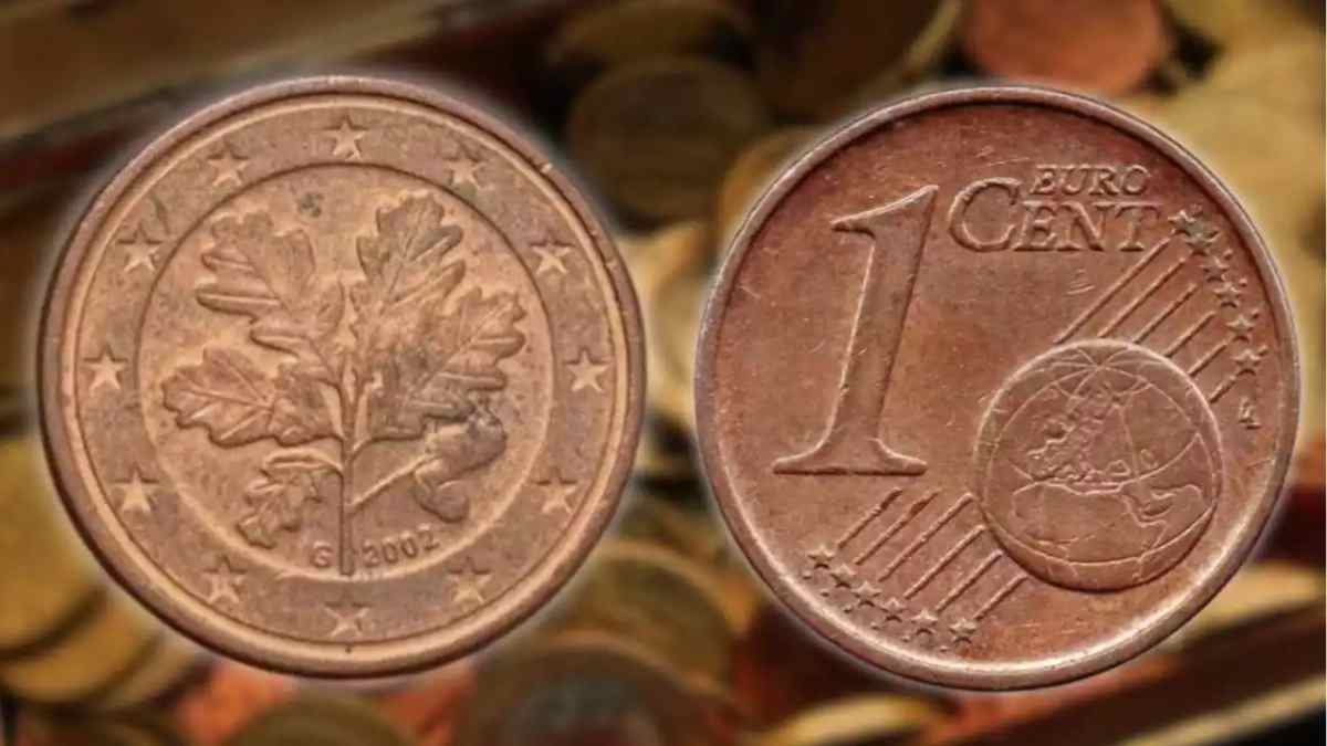 Moneda de 1 céntimo alemana de 2002 valorada en más de 1.000 euros.
