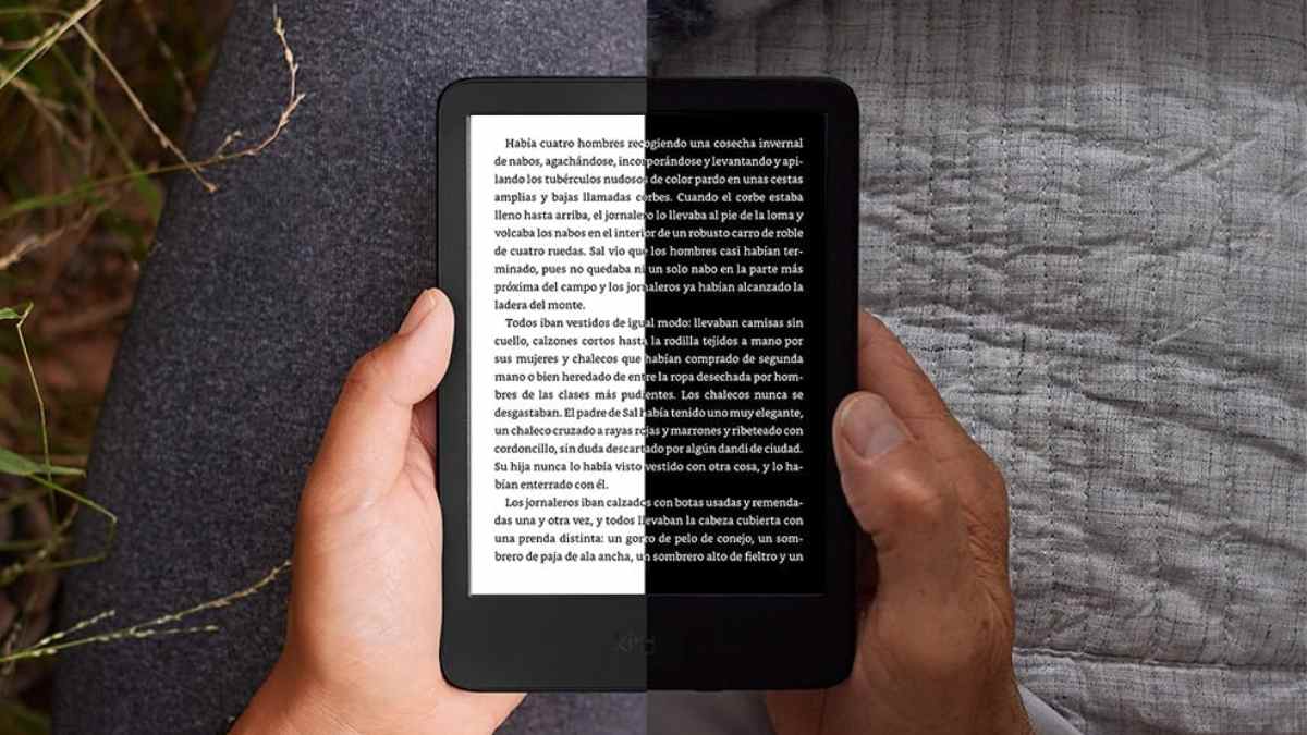 Nuevo Kindle con luz frontal más potente para leer bajo el sol o en la cama.