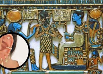 origen de los pendientes en las orejas en egipto y asia occidental.