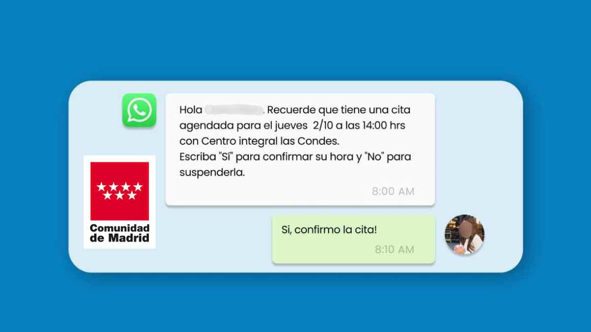 Pedir cita médica por WhatsApp en Madrid desde 2026.