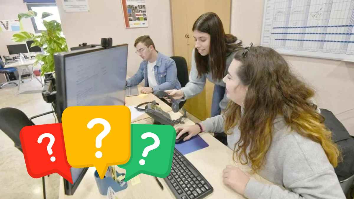Jóvenes en prácticas formativas compatibilizando beca con prestación por desempleo.