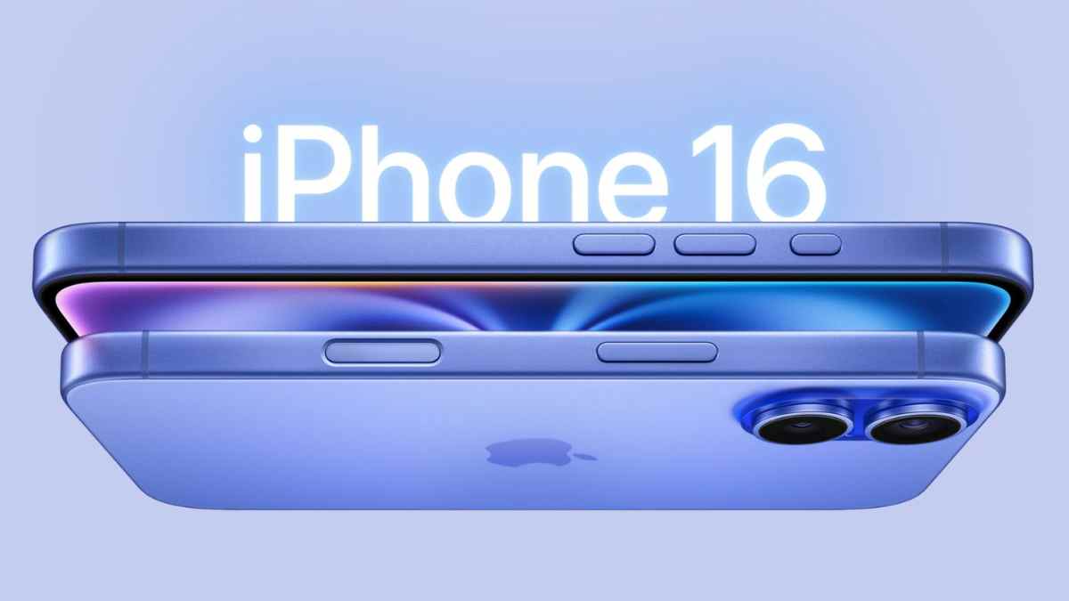 iPhone 16 en color azul con oferta de precio en Amazon 2025.