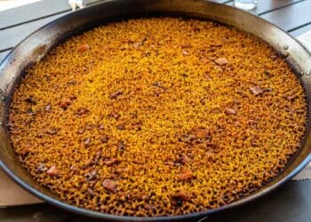 Arroz a banda en restaurante madrileño del barrio del Retiro.
