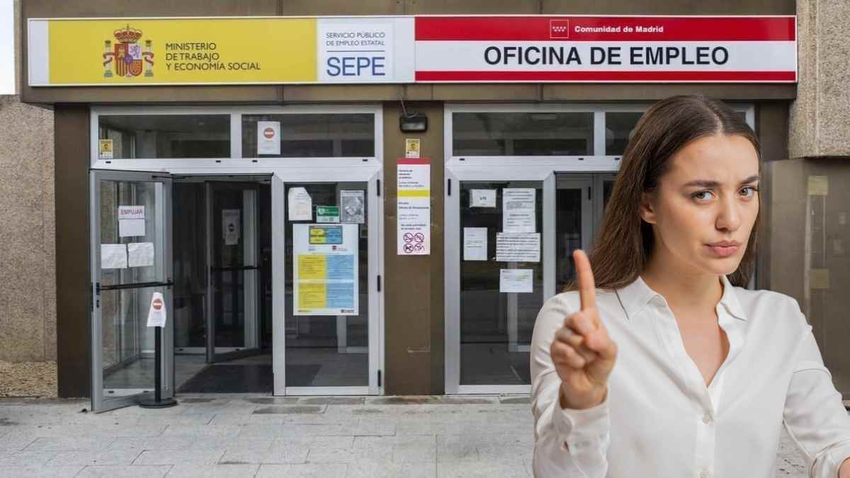 Oficina de empleo SEPE aviso sanciones por cobrar paro y trabajar.