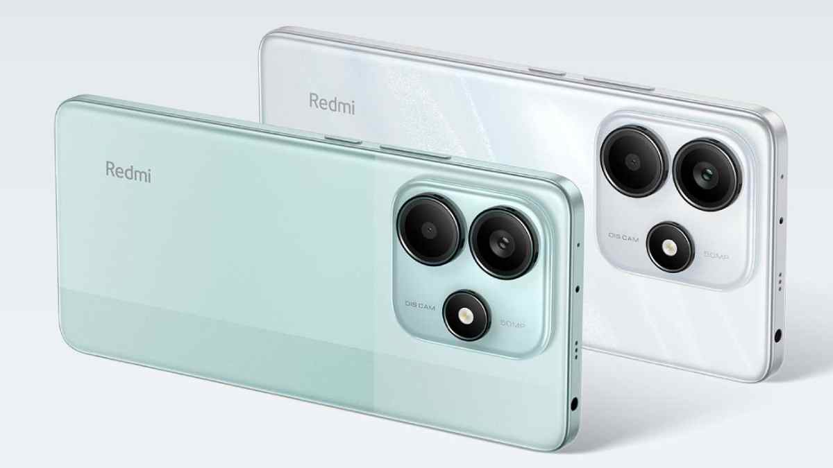 Xiaomi Redmi Note 14 5G en color verde y blanco con triple cámara trasera.