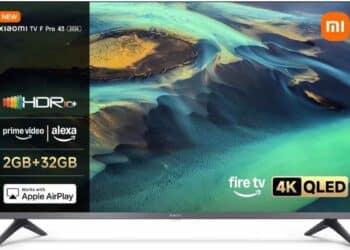 Xiaomi TV F Pro 43 pulgadas QLED 4K con Fire TV en oferta por 299 euros.