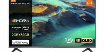 Xiaomi TV F Pro 43 pulgadas QLED 4K con Fire TV en oferta por 299 euros.