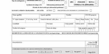 parte medico de alta o baja laboral por incapacidad temporal.